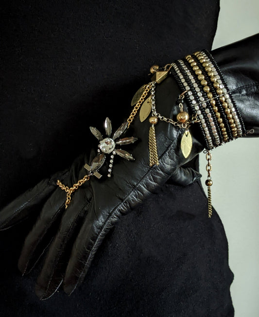 RESERVED//Edgy Ring and Cuff bracelet hand/glove Jewel