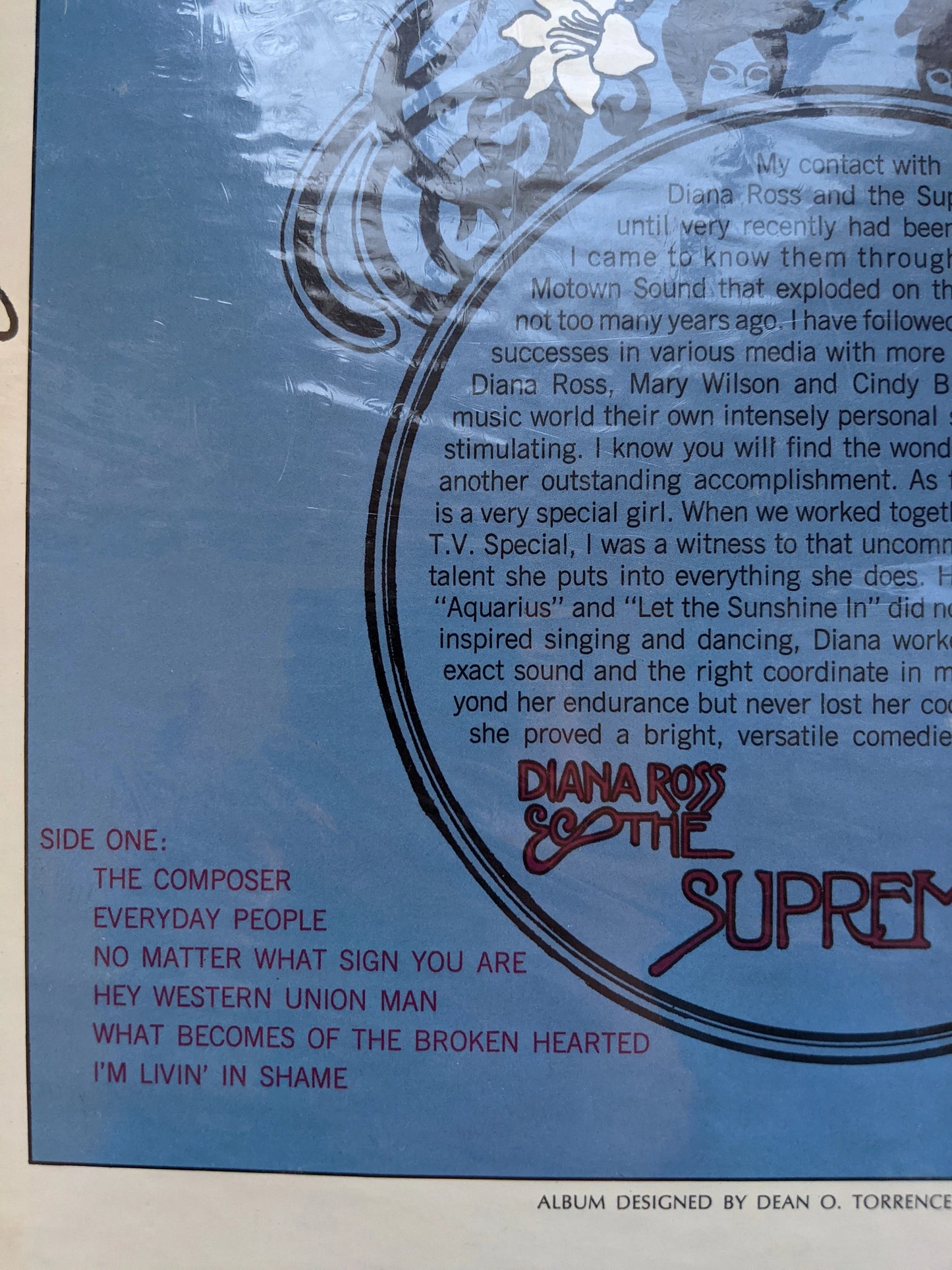 Original Packaging 1960 Diana Ross and the Supremes Let the Sunshine In Vinyl Record back details