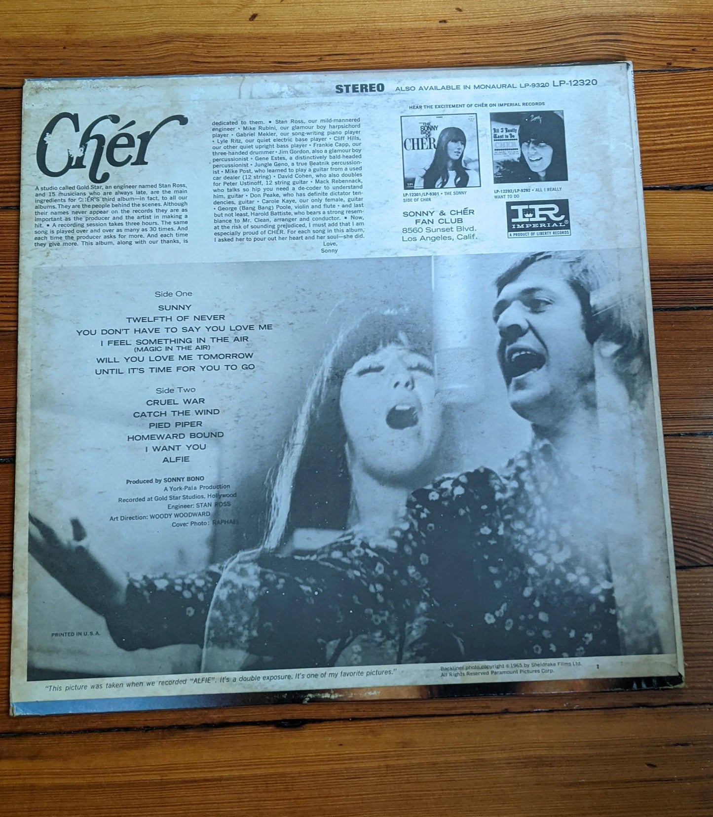 Original 1965 CHER Vinyl Record Album LP