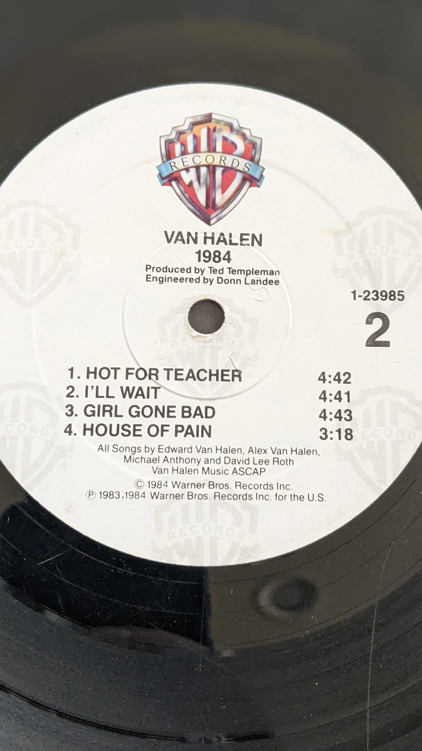 Original 1984 First Press of 1984 VAN HALEN Vinyl Record